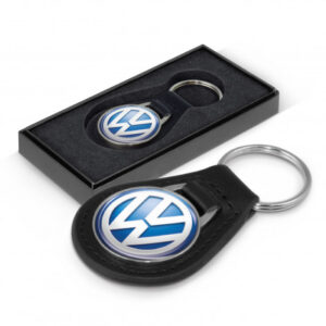Round Leather Key Ring