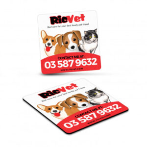 Logo Emblazoned Square Fridge Magnets