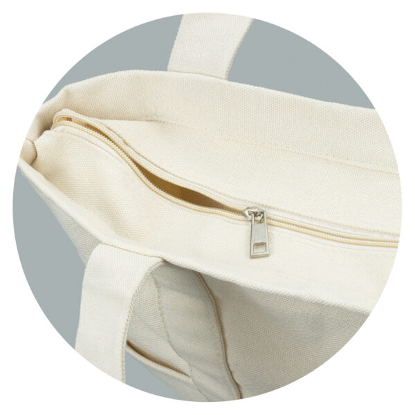 Racine Canvas Zip Tote Bags - Image 8