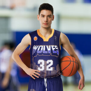 V-Neck Mens Basketball Tops