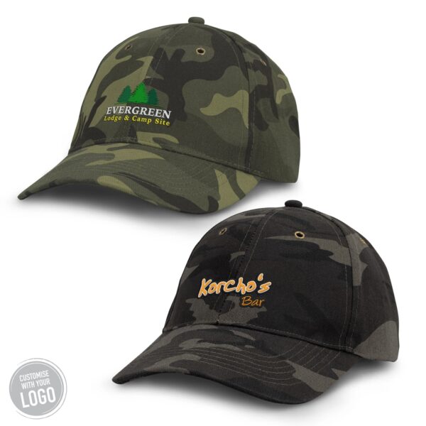 Davis Cotton Camouflage Caps - Image 3