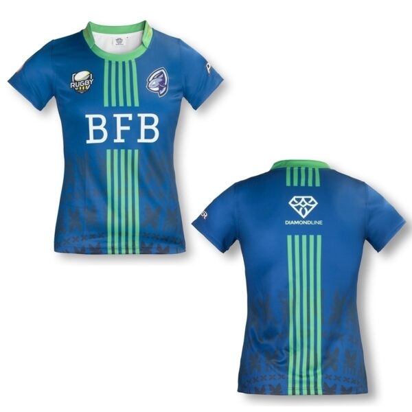 Interlock Polyester Womens Rugby T-Shirts - Image 3