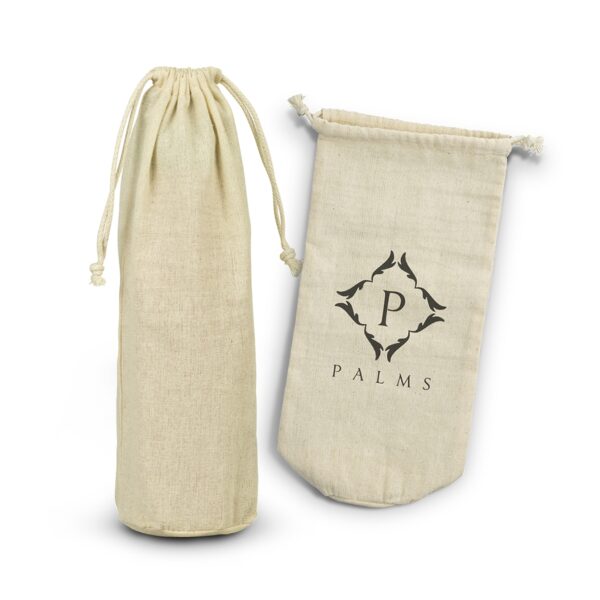 Lambert Cotton Bottle Drawstring Bags - Image 3