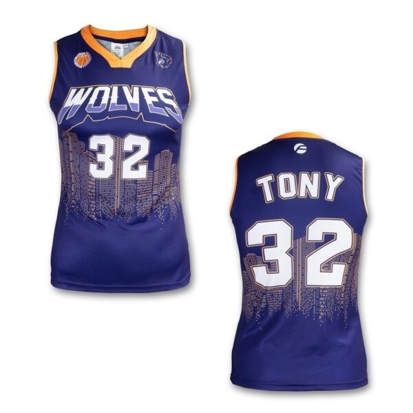 V-Neck Womens Basketball Tops - Image 3